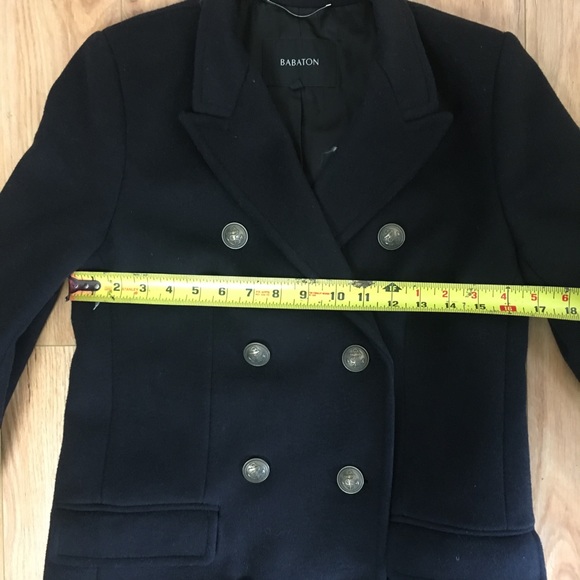 Aritzia Babaton Bryan Long Wool Coat - Navy - Picture 6 of 8